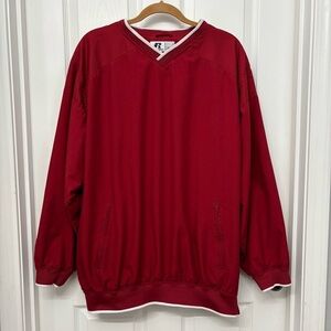 Red Pullover Windbreaker | Russell Team Issue | Men’s L
